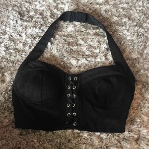 Bustier Lace Up Crop Top